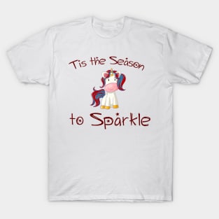 Christmas Unicorn: Tis the Season to Sparkle T-Shirt